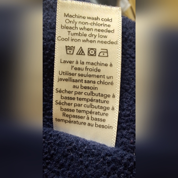 George Boys Jacket Size 6 — Navy Blue Red Stripe Hooded Windbreaker, Excellent - Picture 9 of 9